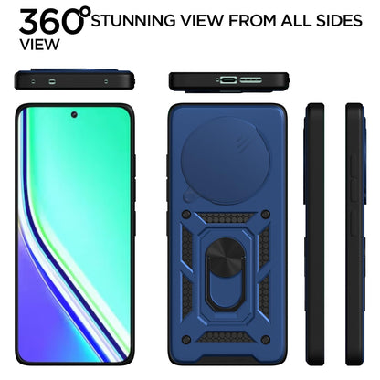 Pikkme Realme P3 Pro 5G D10 Tough Armor Back Cover (Blue)
