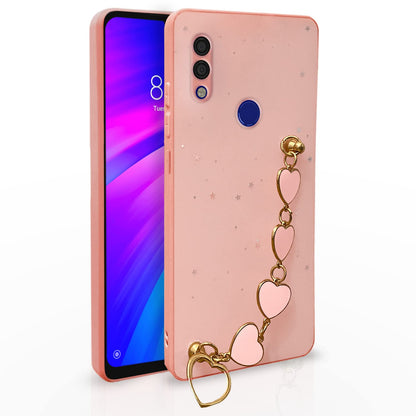 Redmi 7/Y3 Chain back cover in pink by Pikkme