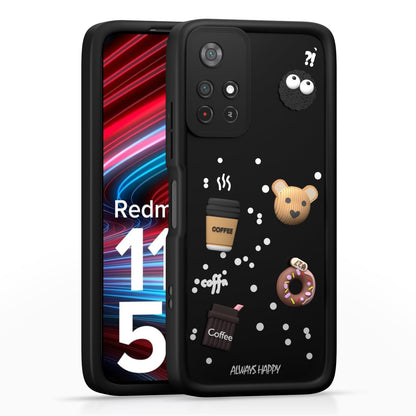 Black Silicone mobile cover for Redmi Note 11T 5G/Poco M4 Pro 5G/3D – Pikkme