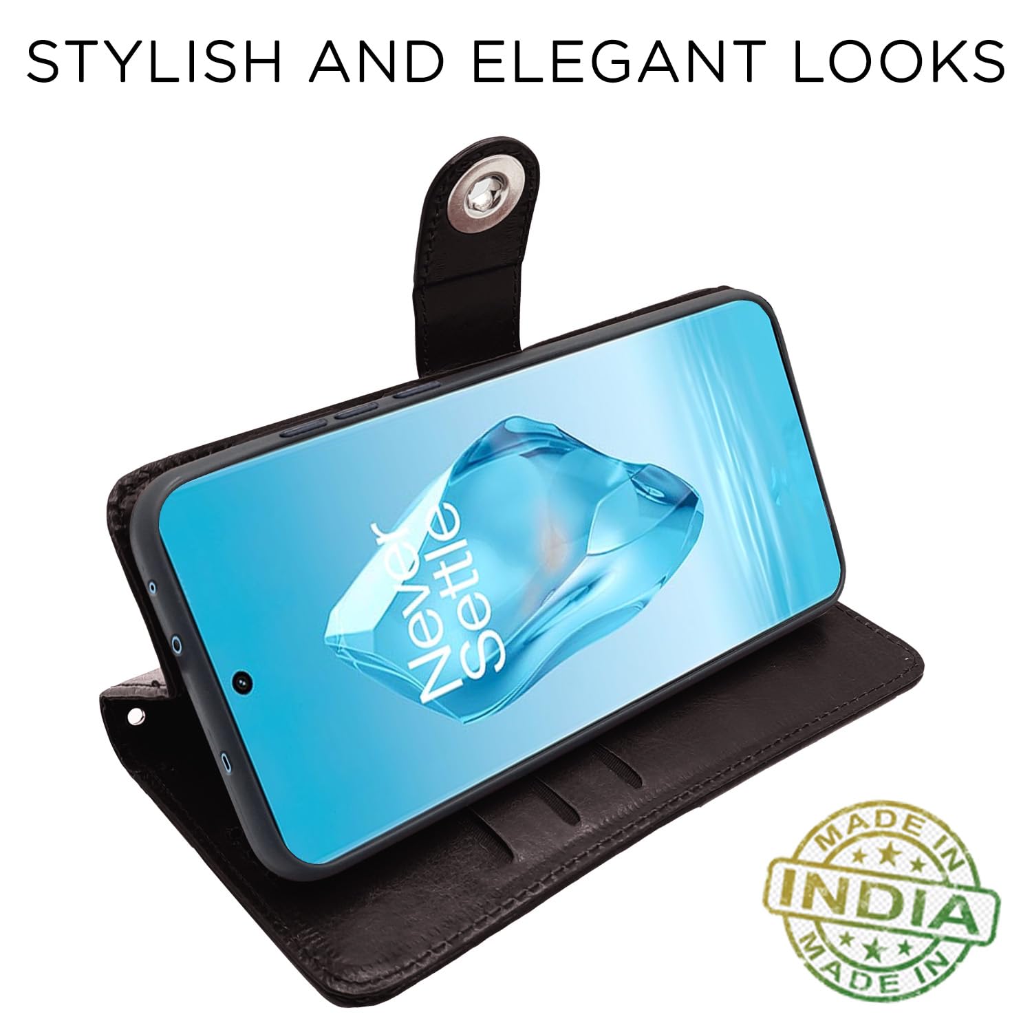 Pikkme OnePlus 12R 5G coffee wallet flip cover – photo 5