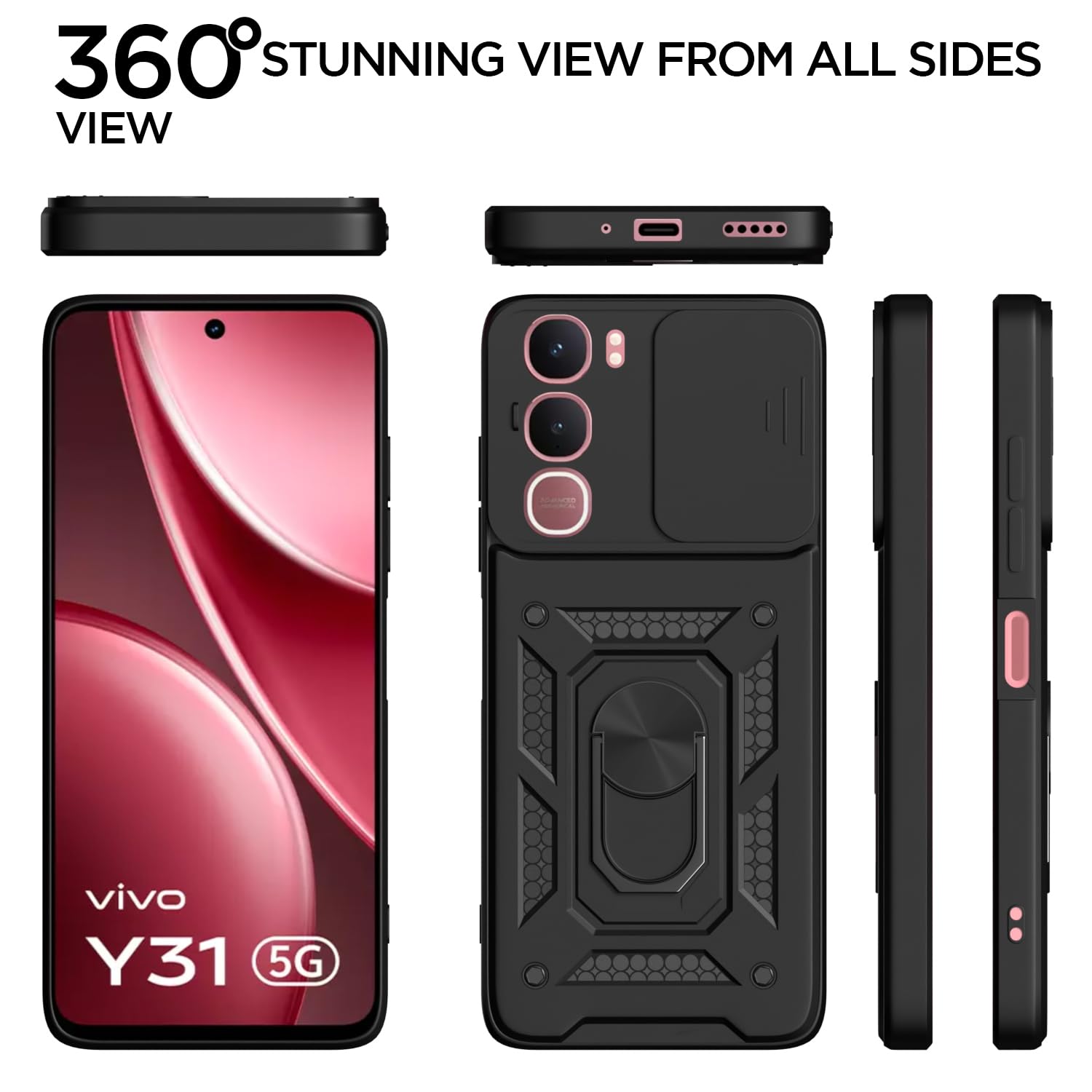 Black D10 Camera Shield phone cover for Vivo Y31 5G/360 – Pikkme – photo 5