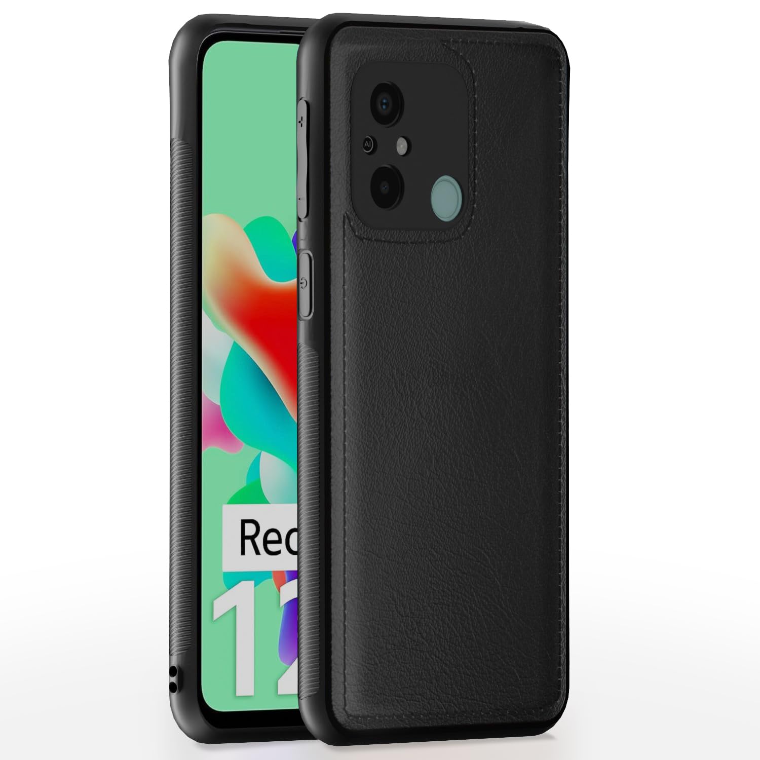 Black mobile back cover for Redmi 12C/Poco C55 – Pikkme