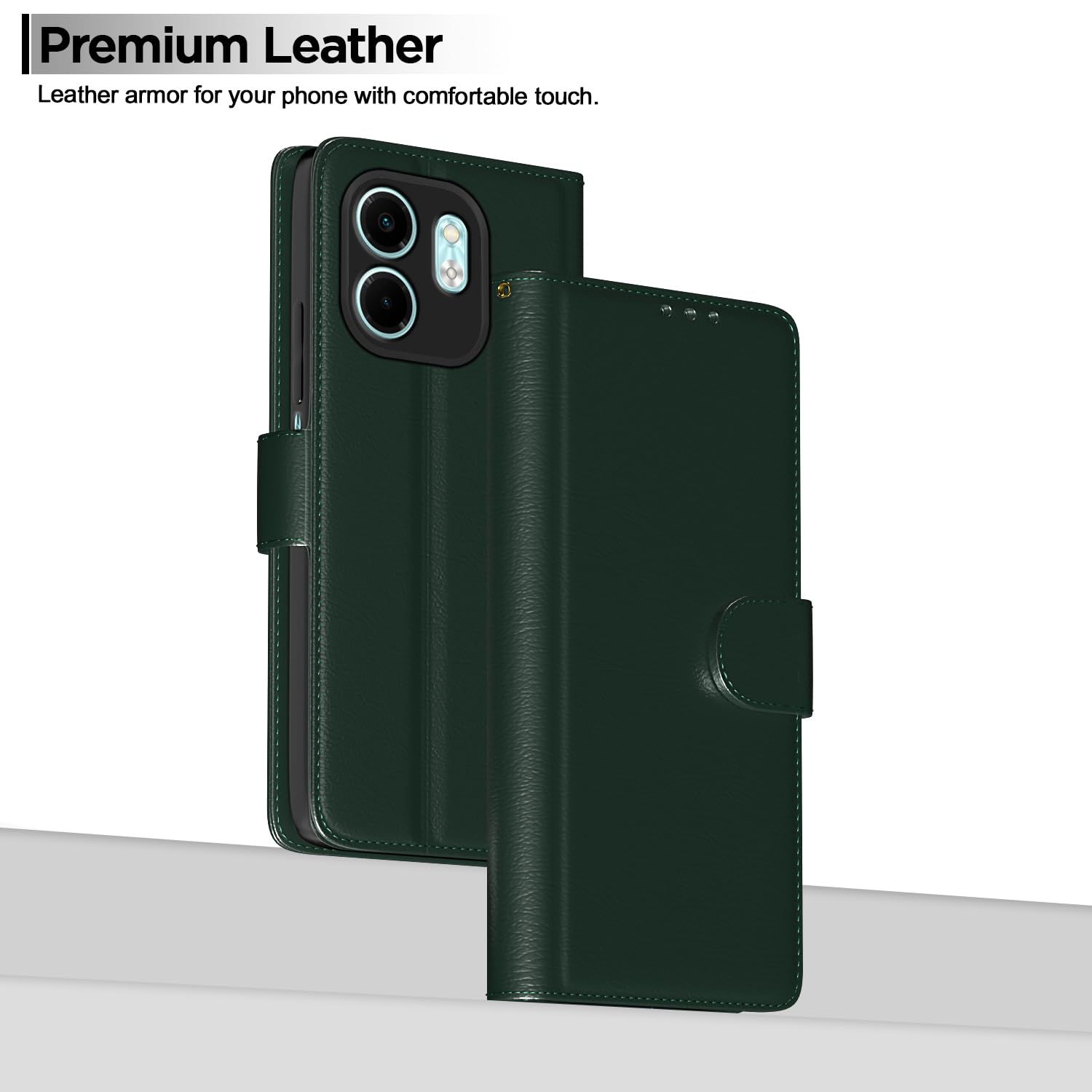 Pikkme green Wallet mobile flip cover for Infinix Smart 9 – photo 2