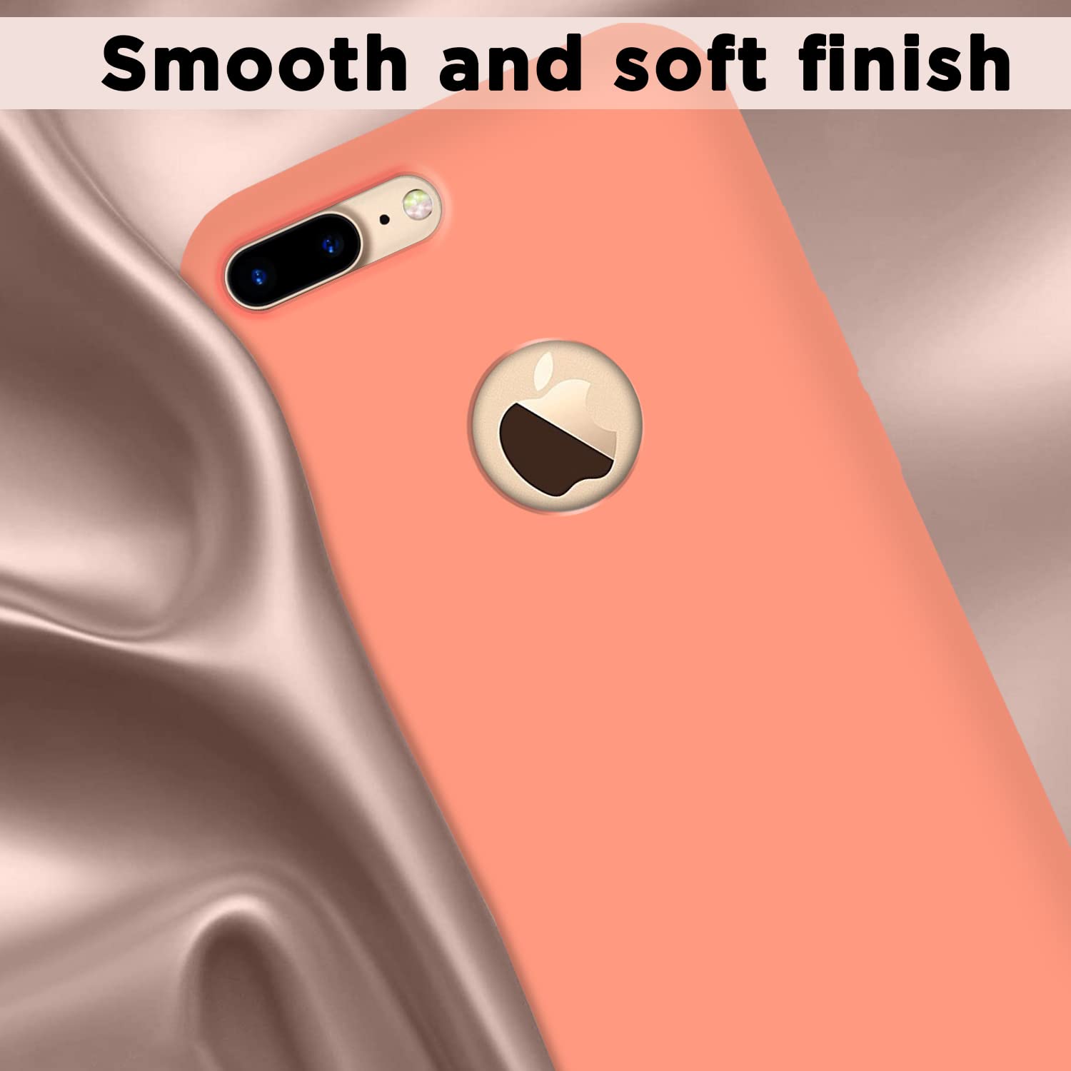 Pikkme iPhone 7 Plus Silicone Back Cover (New Peach)