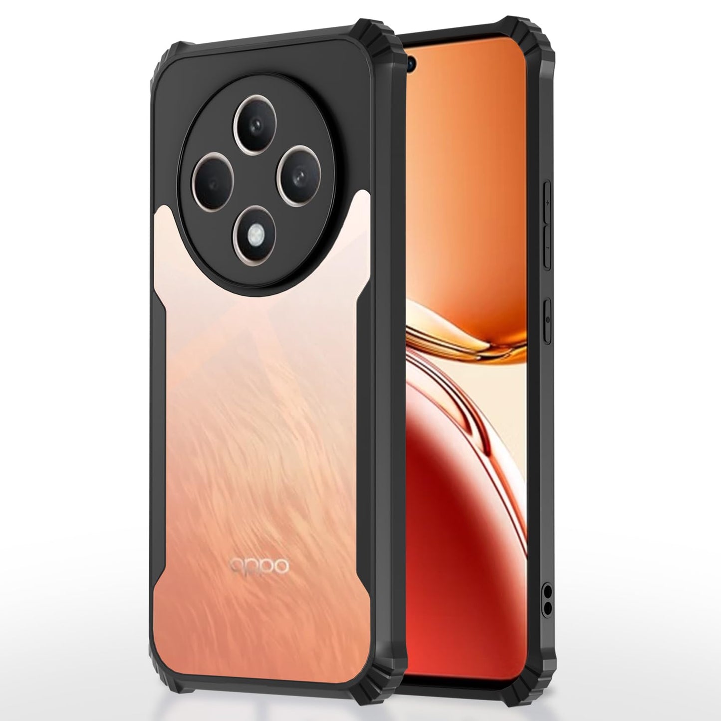 Pikkme Oppo Reno 12F 5G Eagle Back Cover (Black)