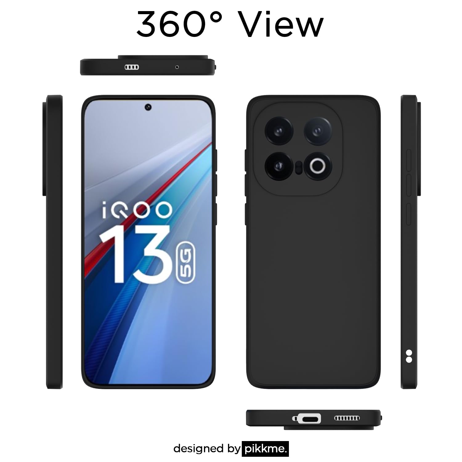Pikkme black Matte back cover for iQOO 13 5G – photo 4