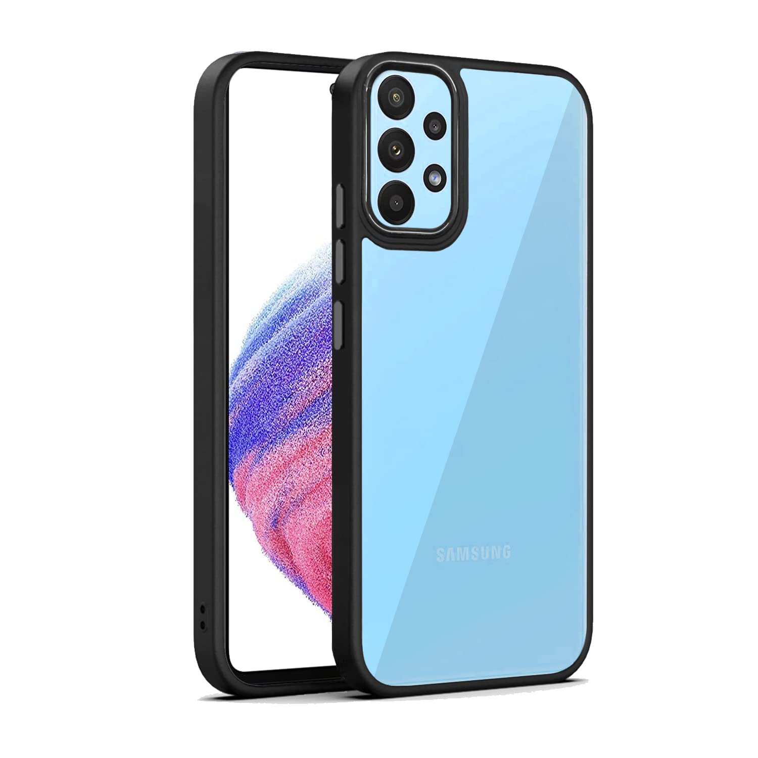 Pikkme black Chrome mobile cover for Samsung A53 5G