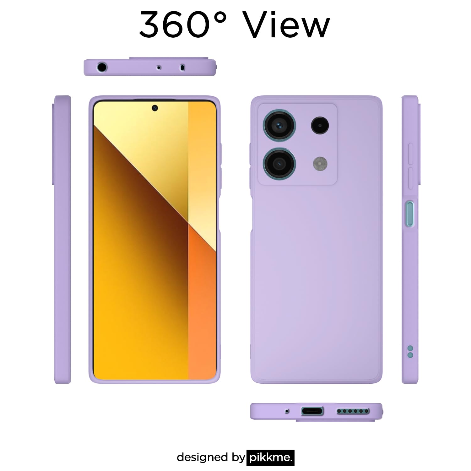Pikkme Redmi Note 13 5G Liquid Silicone Back Cover | Purple