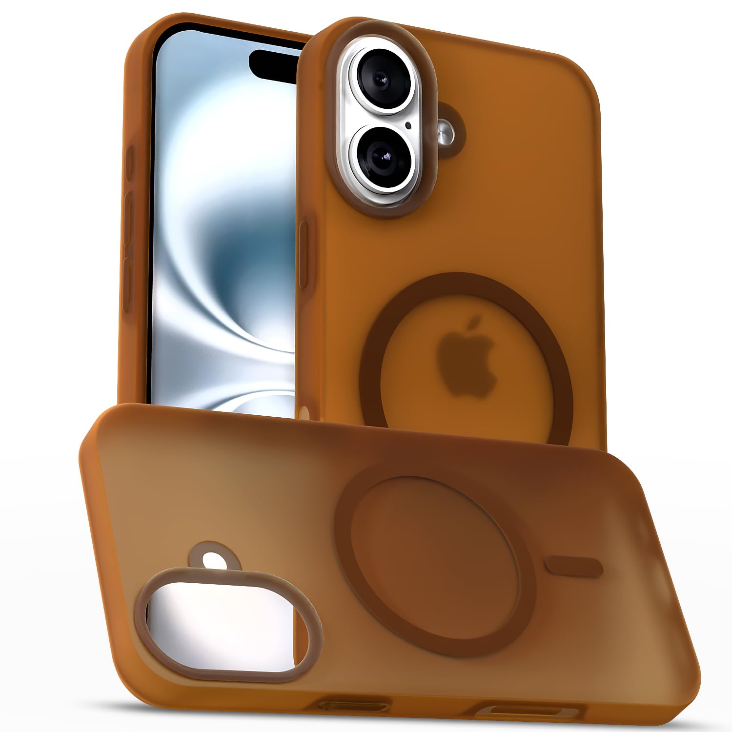 Brown back cover for iPhone 16 – Pikkme