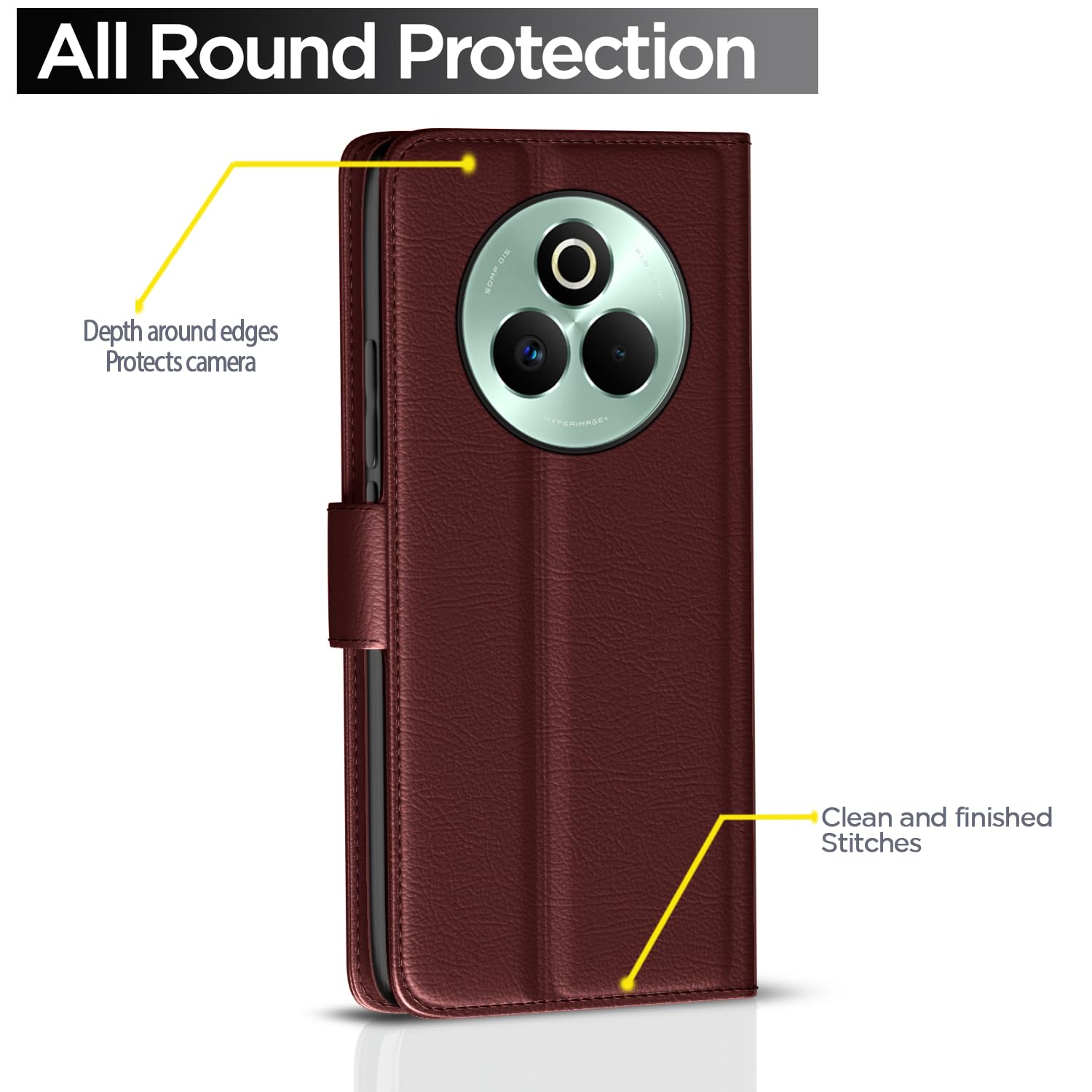 Pikkme brown flip case for Realme P3 Pro 5G – photo 4