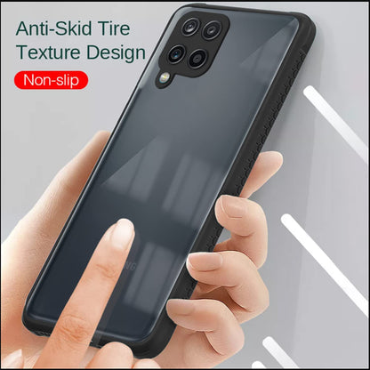 Samsung M12/A12/F12 Clear back cover in black by Pikkme – photo 3