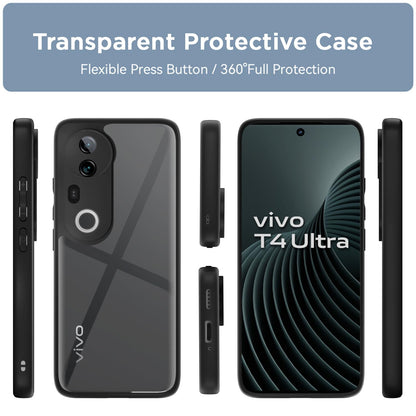 Pikkme Vivo T4 Ultra 5G Eagle 2 Shockproof Sleek Hybrid Armor Back Cover (Black)
