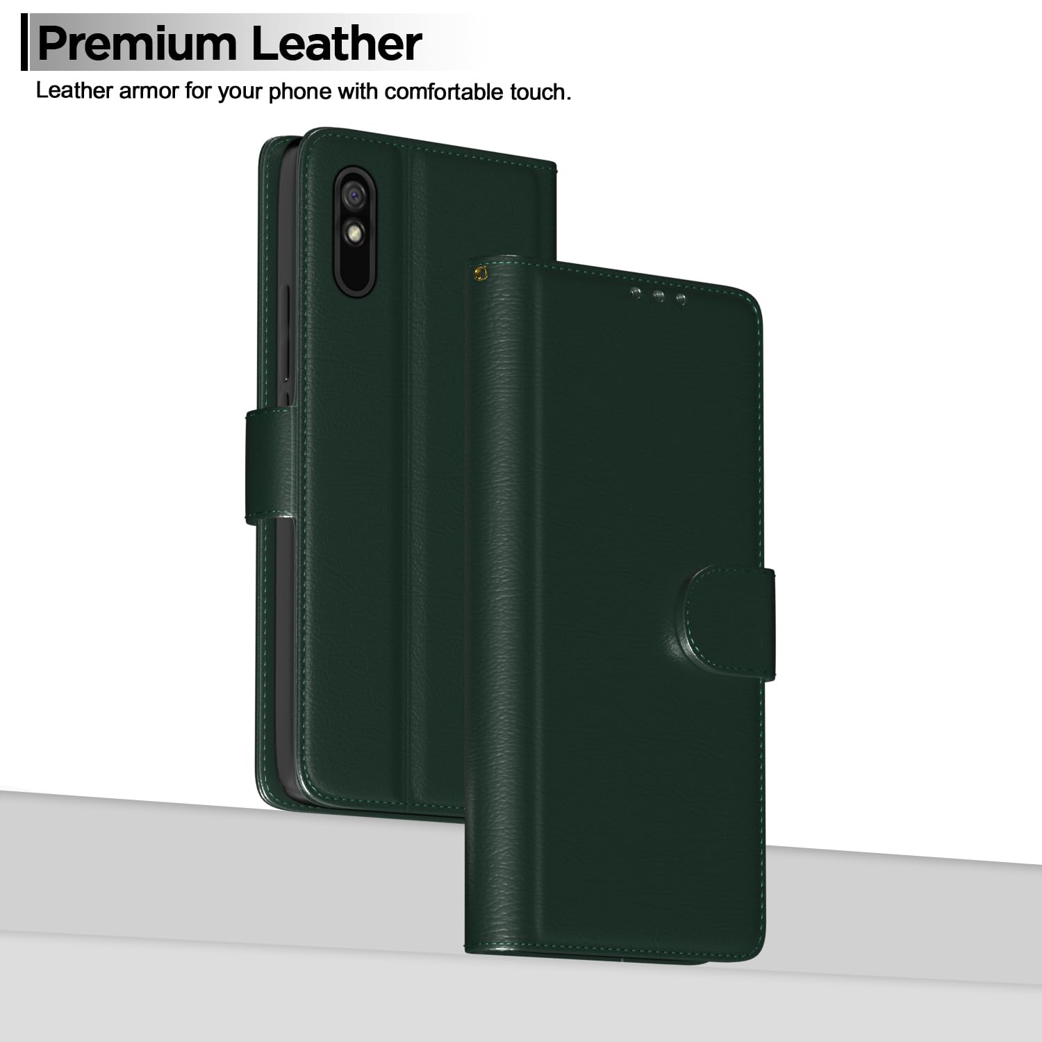 Green Wallet mobile flip cover for Redmi 9A/9i/9A Sport – Pikkme – photo 2
