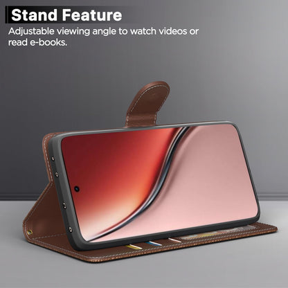Pikkme Realme P3 Ultra 5G Contrast Flip Cover (Tan)