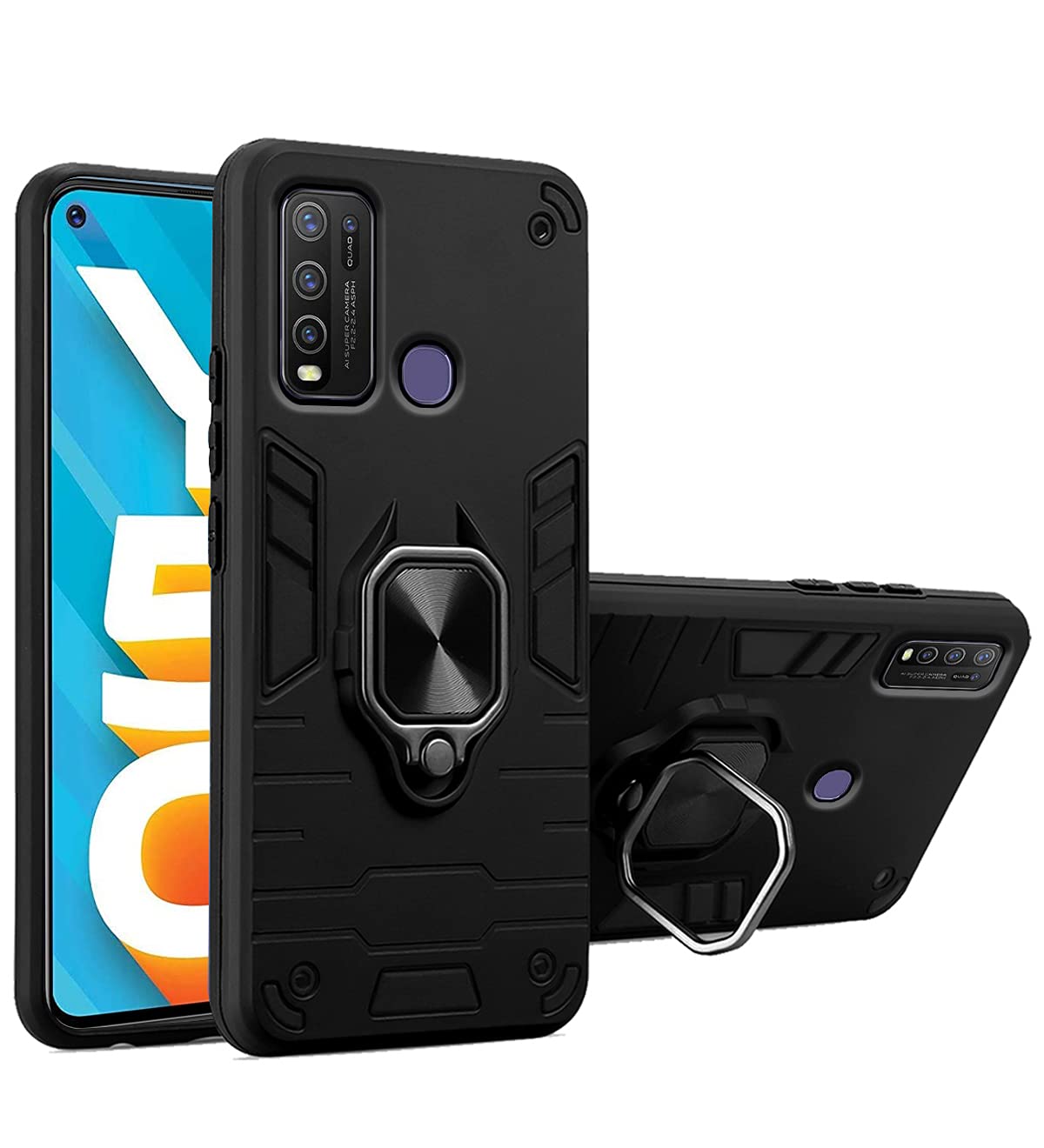 Pikkme black D5 Tough Armor mobile cover for Vivo Y50