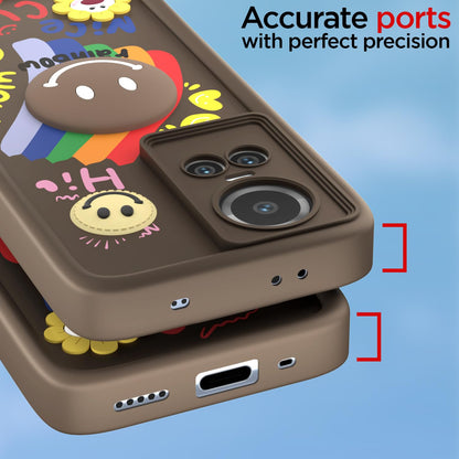 Pikkme brown Soft Silicone mobile back cover for Oppo Reno 10 5G – photo 4