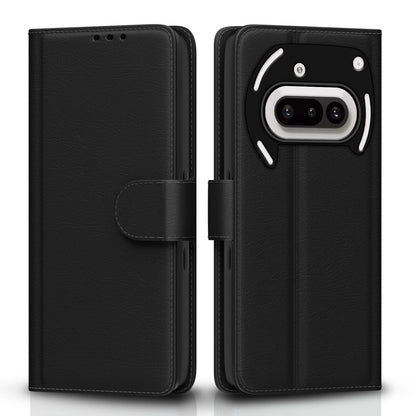 Nothing Phone 3a 5G wallet flip cover in black by Pikkme