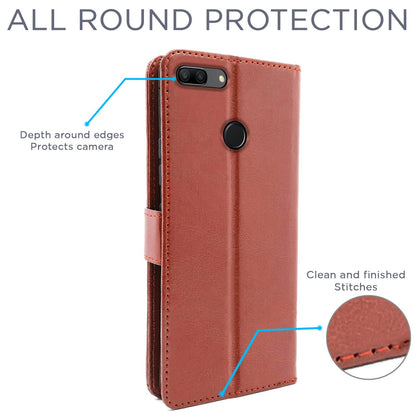 Pikkme Honor 9N Wallet brown wallet flip cover – photo 4