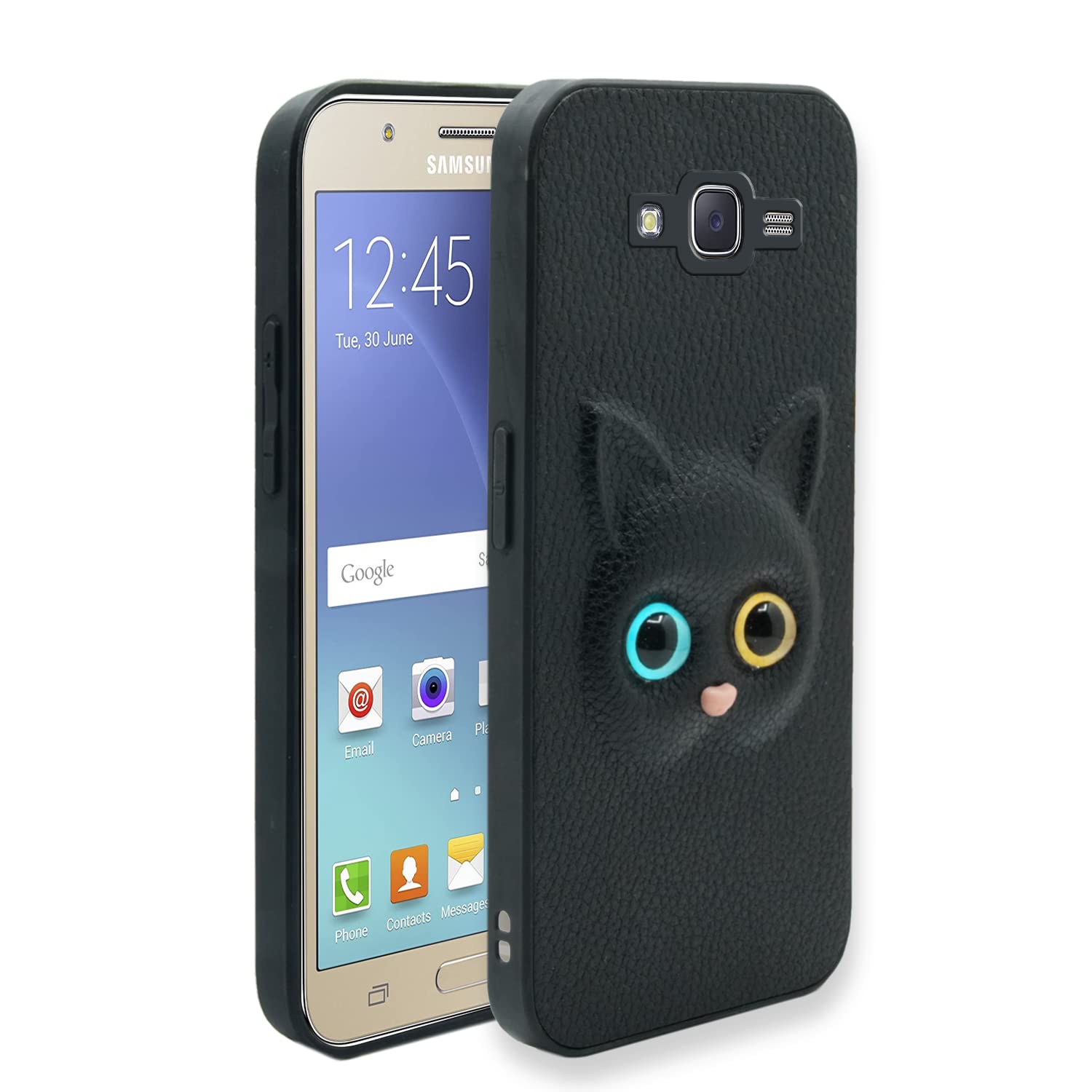 Pikkme black phone cover for Samsung J7 2015/J7