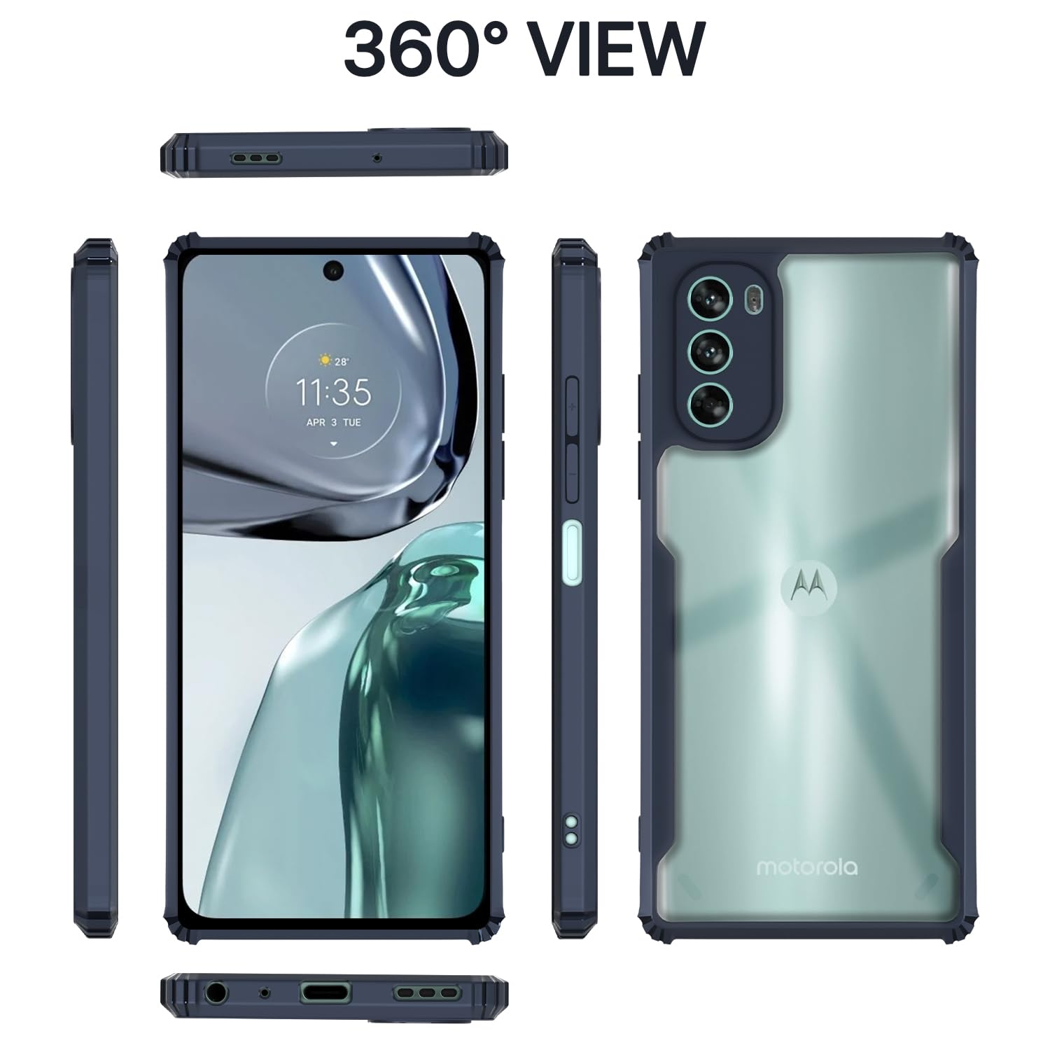 Pikkme blue mobile cover for Moto G62 5G – photo 2