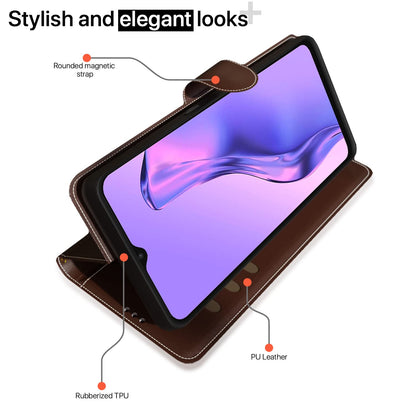 Pikkme Oppo A31 Magnetic brown & coffee mobile flip cover – photo 3