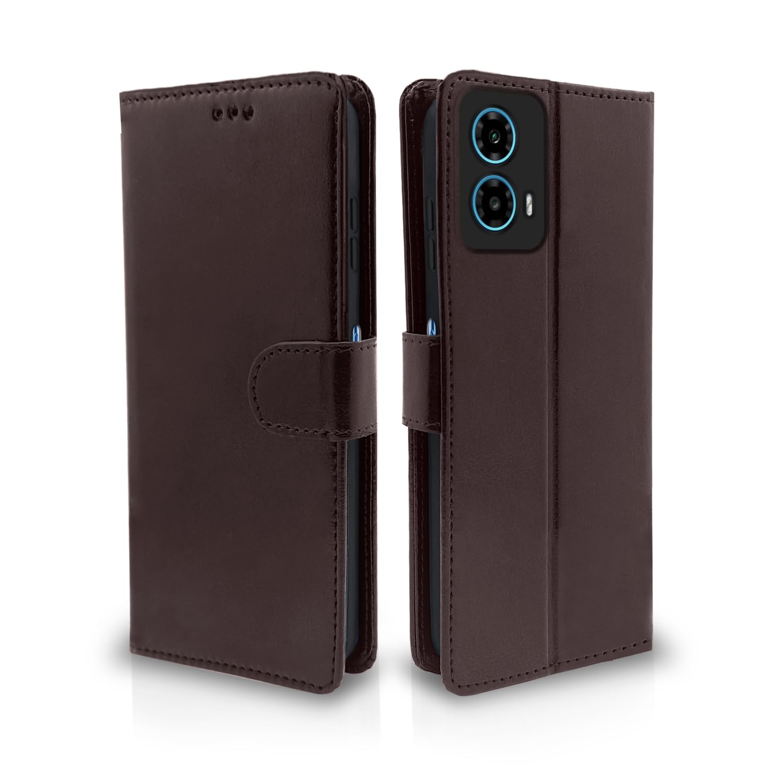 Pikkme coffee wallet flip cover for Moto G24 Power