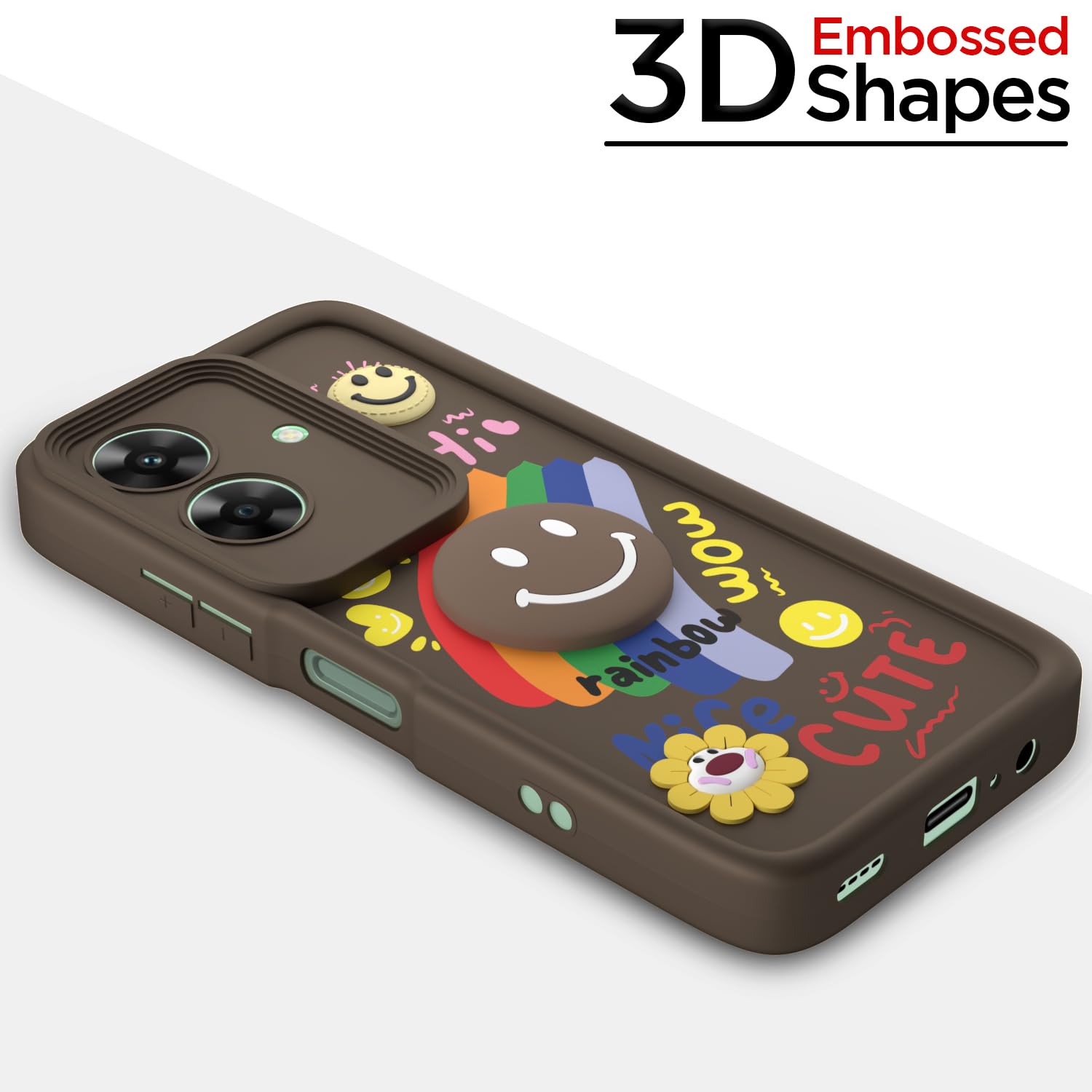 Pikkme Realme Narzo N61/C61 4G brown mobile back cover – photo 3