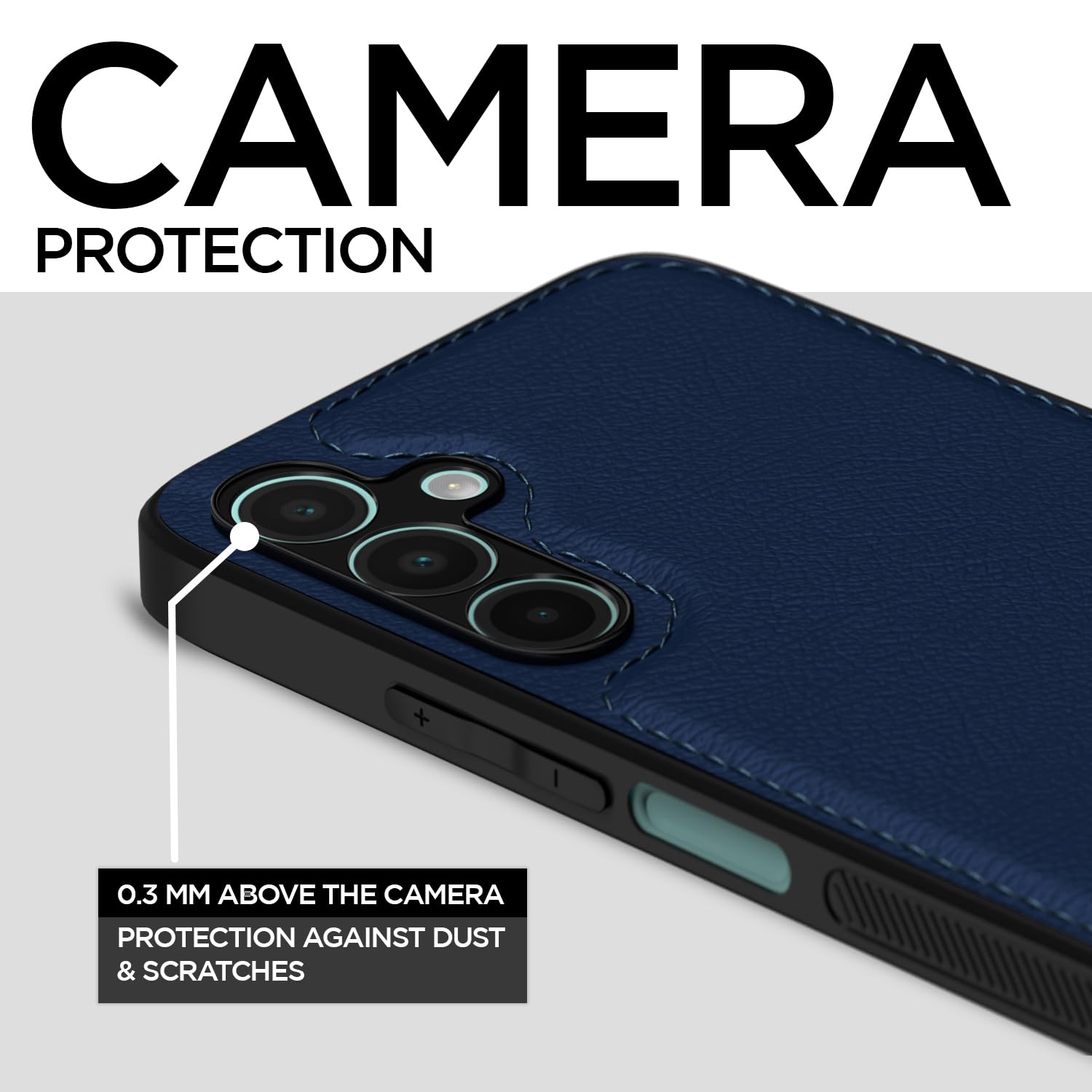 Pikkme Samsung Galaxy A16 5G Leatherback Back Case | Blue