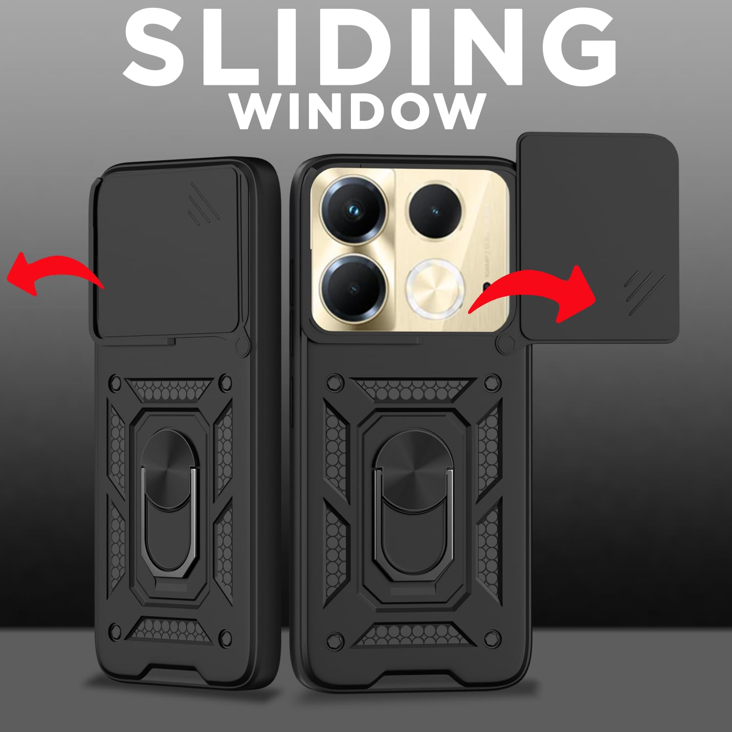 Pikkme Infinix Note 40 5G/360 D10 Camera Shield black mobile cover – photo 2