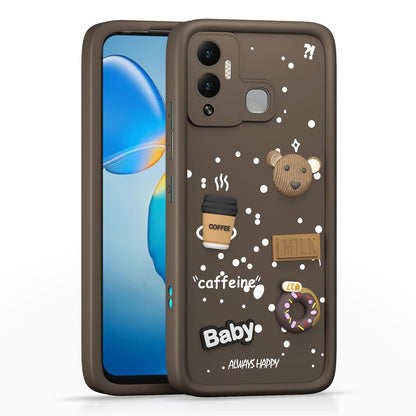 Infinix Hot 12 Play/3D mobile back cover in brown by Pikkme