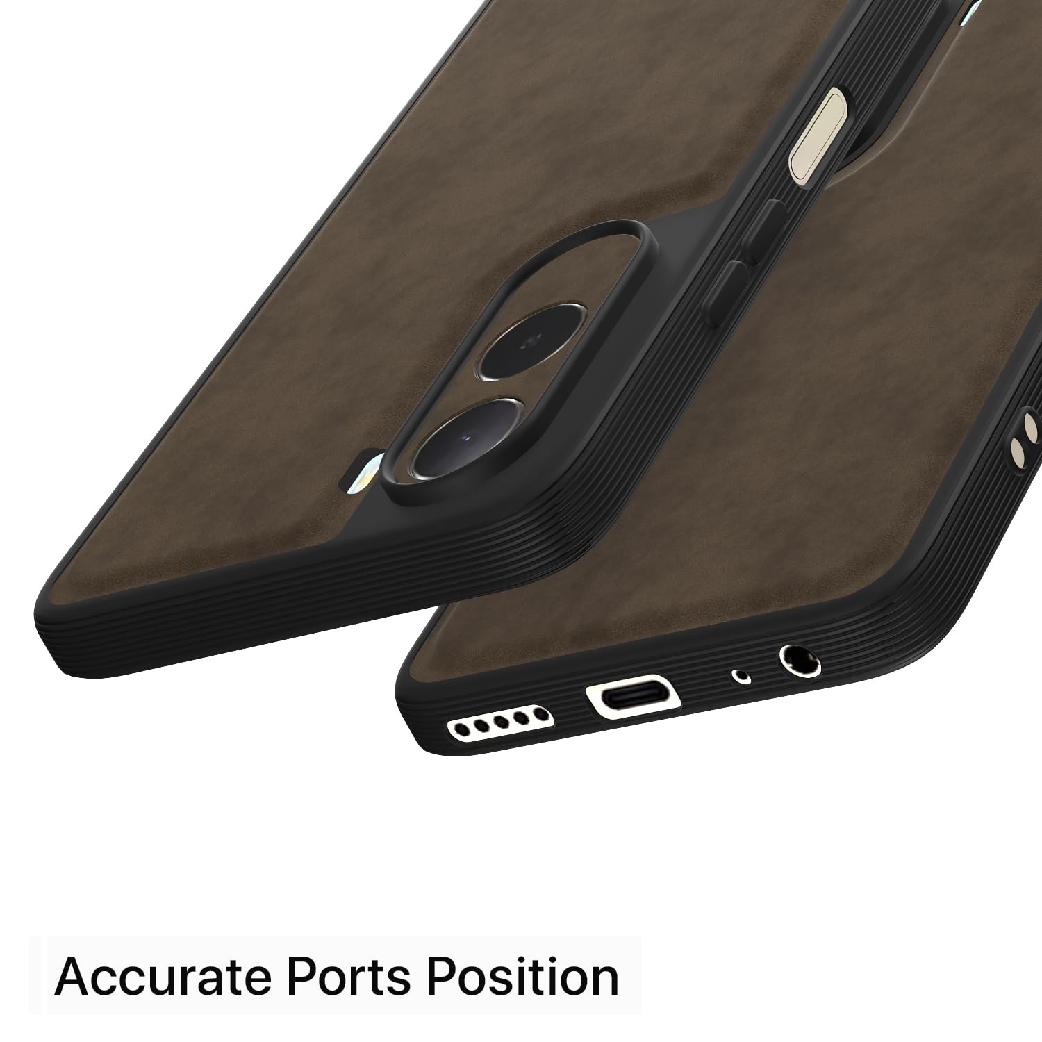 Pikkme Redmi A7 Pro/Poco C85x 5G Leather coffee mobile back cover – photo 4