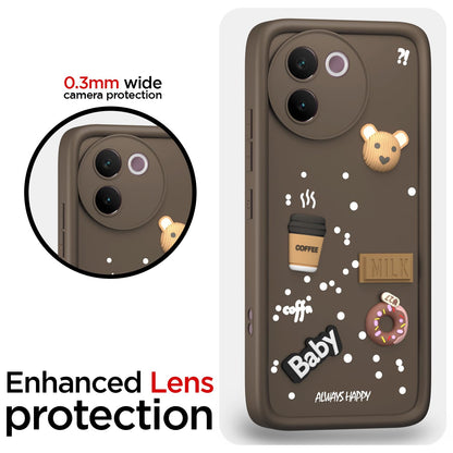 Brown Silicone back cover for Vivo V30e 5G – Pikkme – photo 5