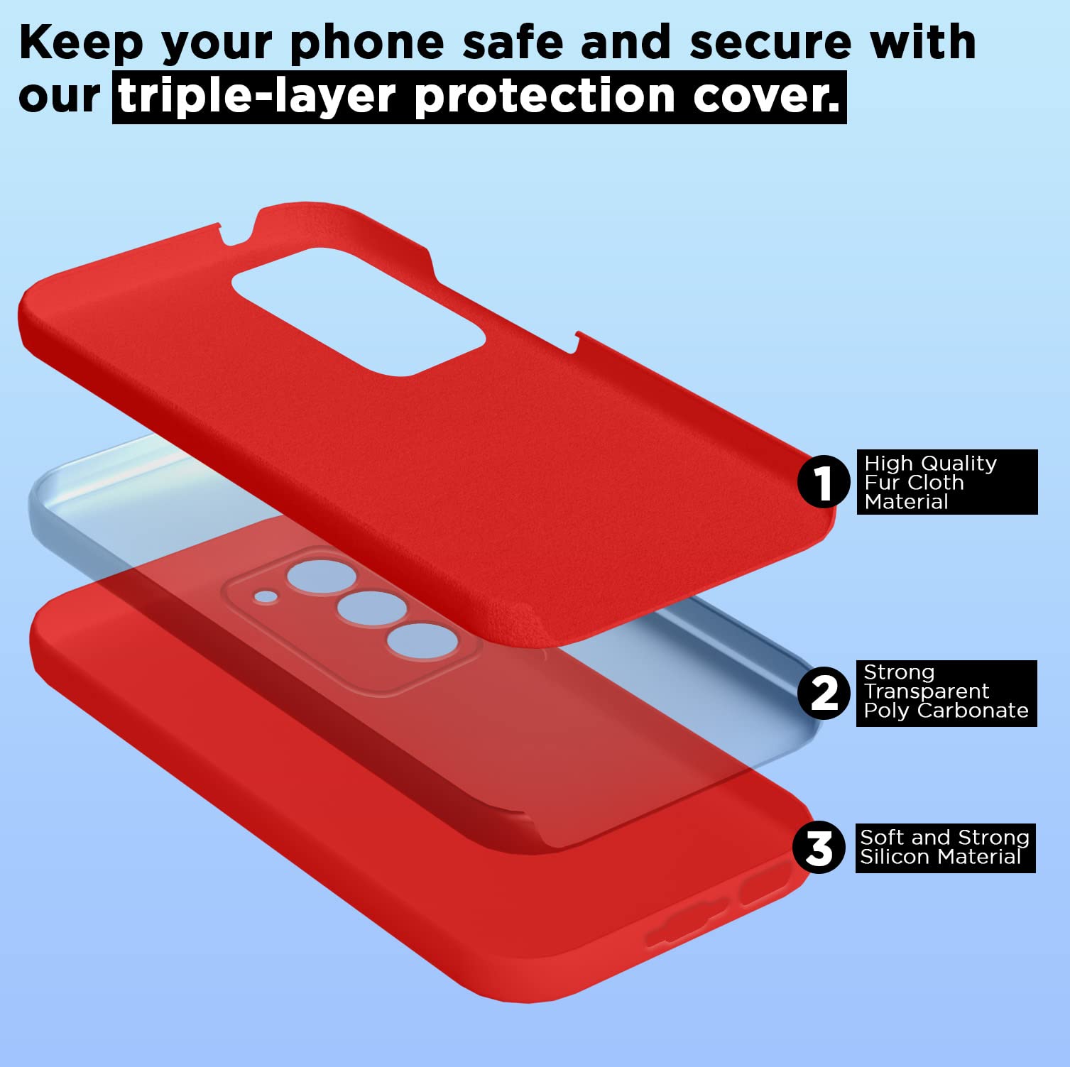 Red Soft Silicone mobile back cover for Samsung S23 Plus 5G – Pikkme – photo 5
