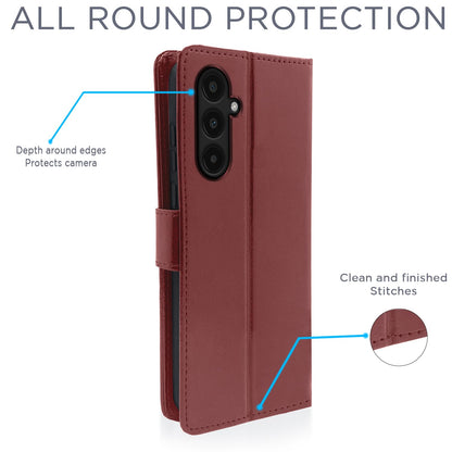 Pikkme Samsung A35 5G Wallet brown wallet flip cover – photo 4