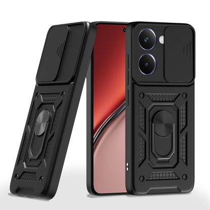 Pikkme Realme P3 Ultra 5G D10 Tough Armor Back Cover  - Black