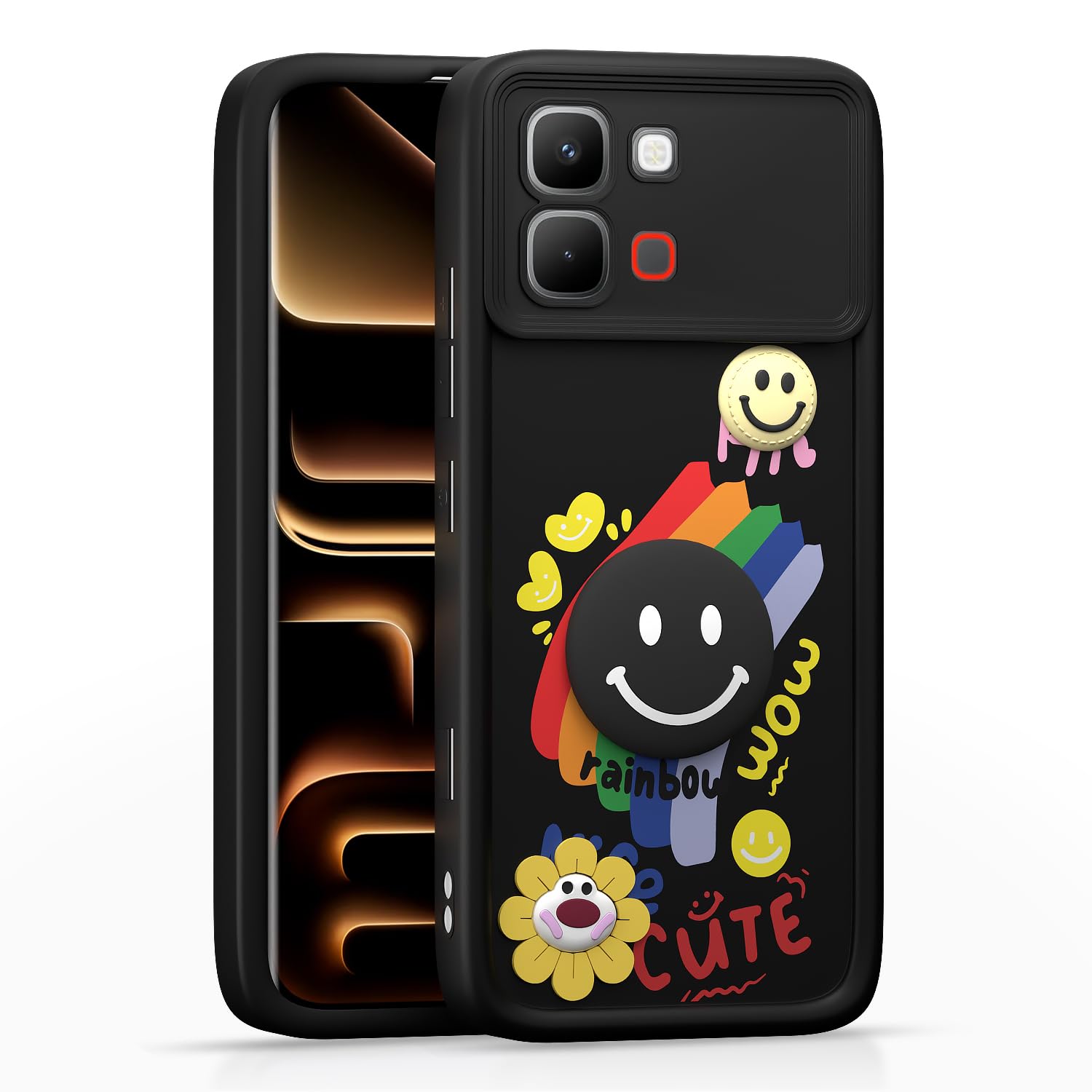 Infinix Note Edge 5G phone cover in black by Pikkme