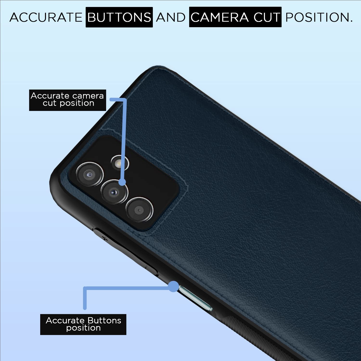 Pikkme blue Leather phone cover for Samsung M13 4G – photo 6