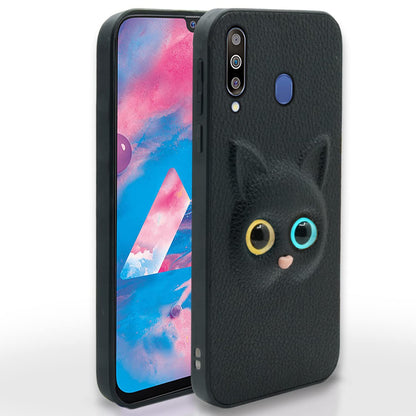Samsung M30 Cat back cover in black by Pikkme