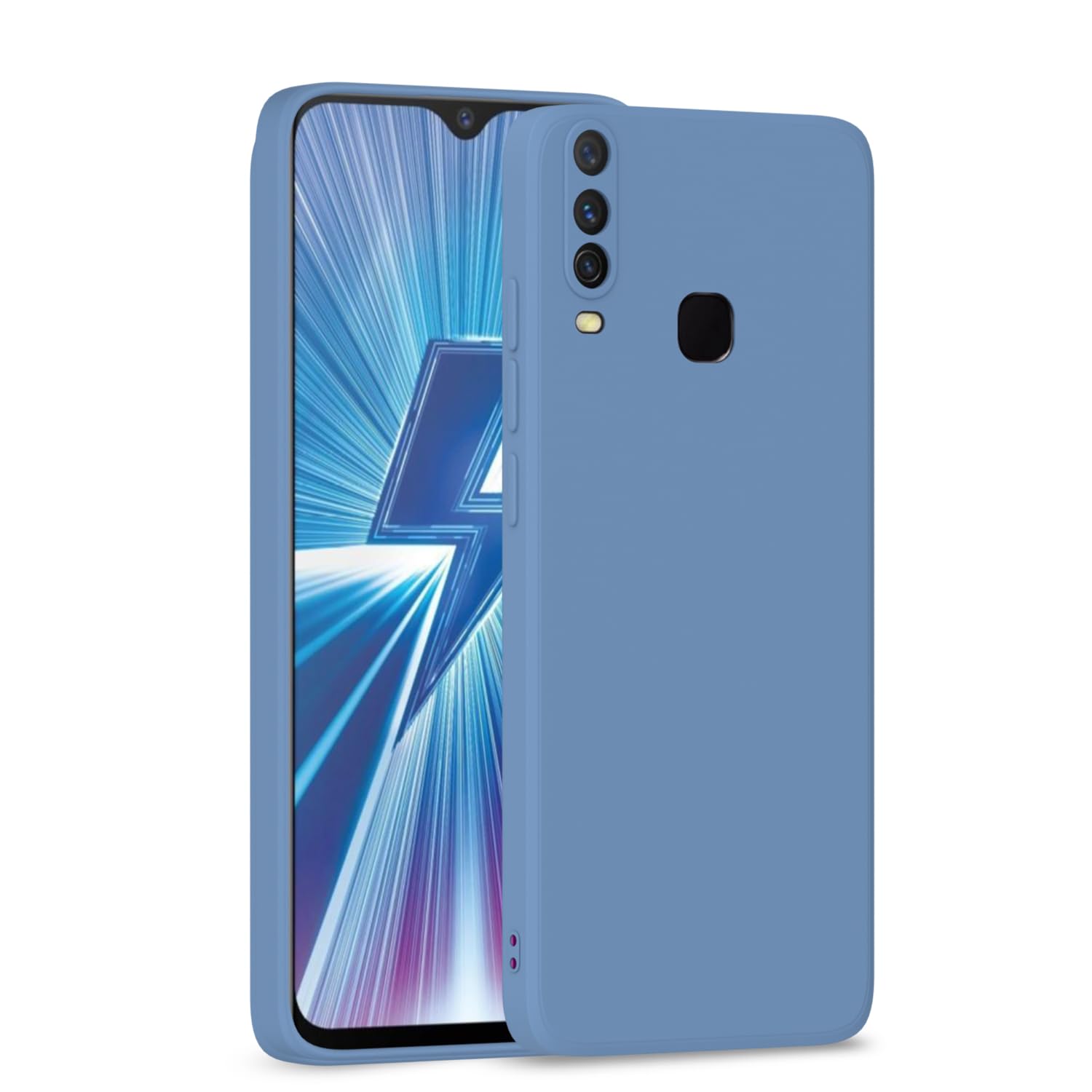 Pikkme  Vivo Y12 / Y15 / Y17  Liquid Silicone Back Cover Aqua - Blue