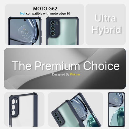 Moto G62 5G Clear mobile cover in blue by Pikkme – photo 3