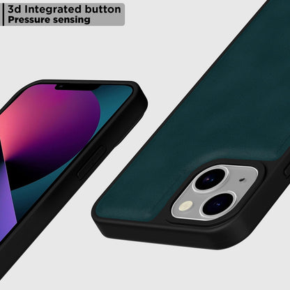 Green Leather mobile back cover for iPhone 13 – Pikkme – photo 6