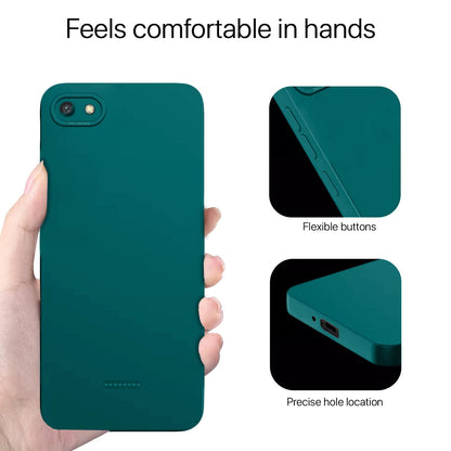Pikkme Mi Redmi 6A Liquid Siliconee Back Cover | Green