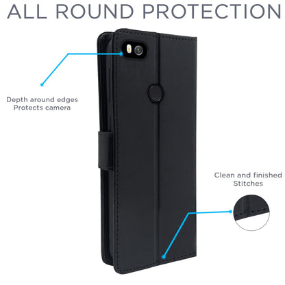 Pikkme Redmi 4 Vintage Flip Cover (Black)