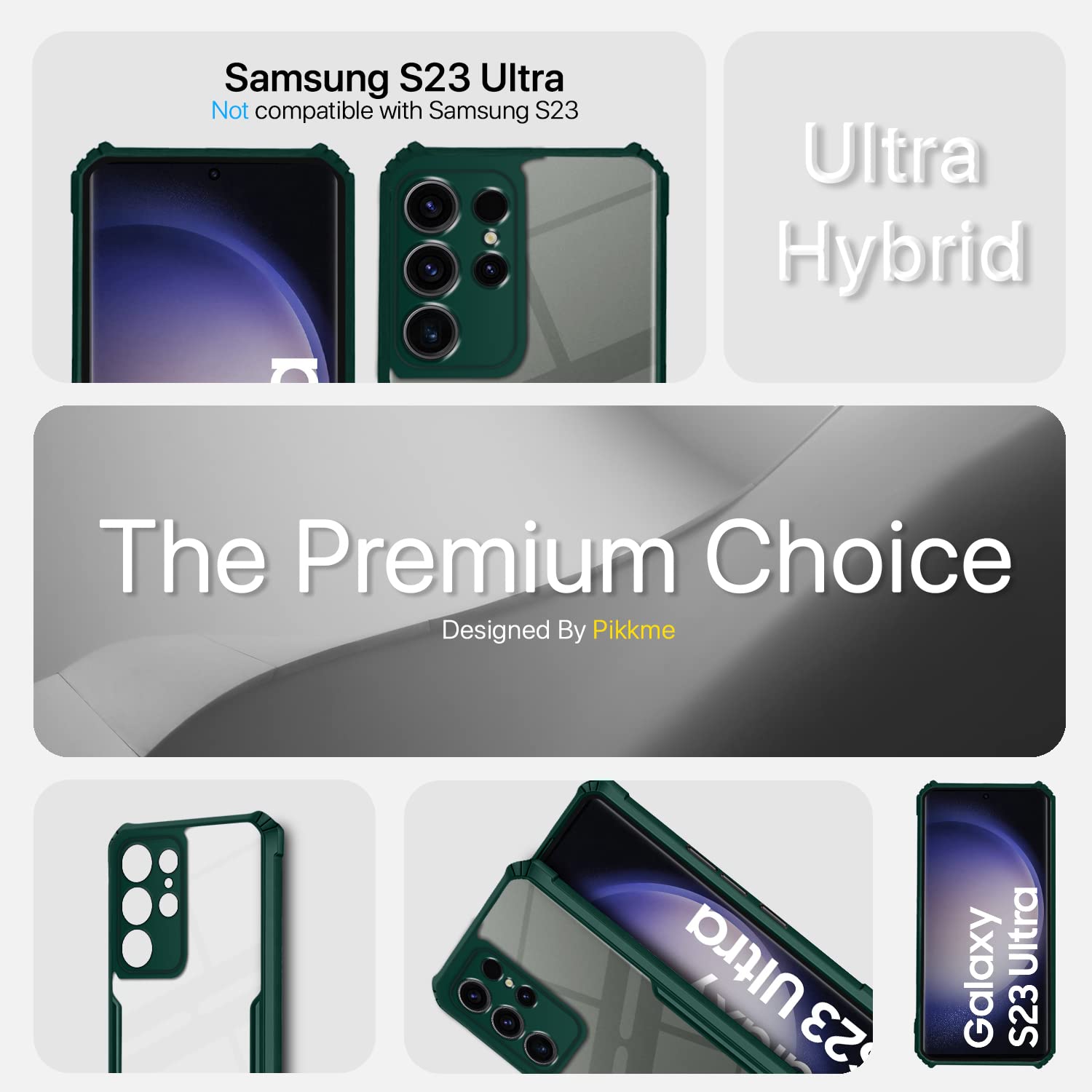 Pikkme Samsung S23 Ultra 5G Hybrid green back cover – photo 2