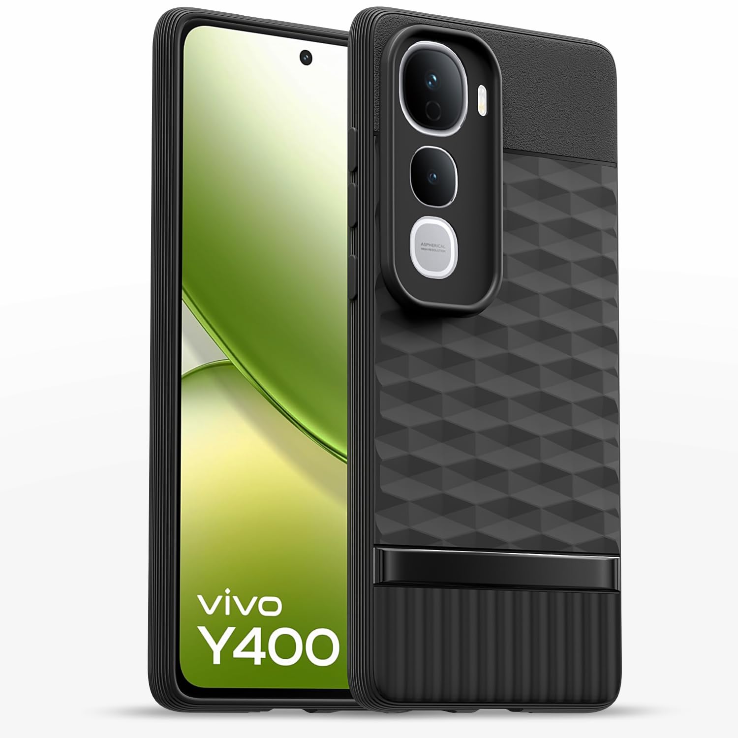 Pikkme Vivo Y400 5G Silicone black mobile cover