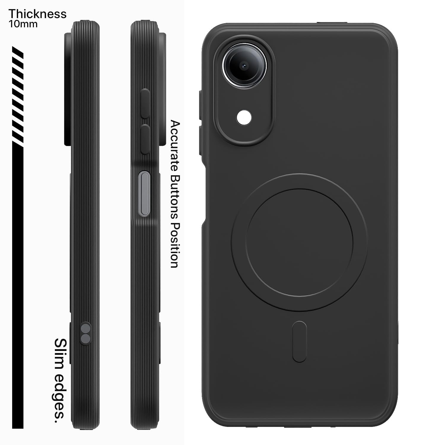 Black mobile back cover for Vivo T5e – Pikkme – photo 3