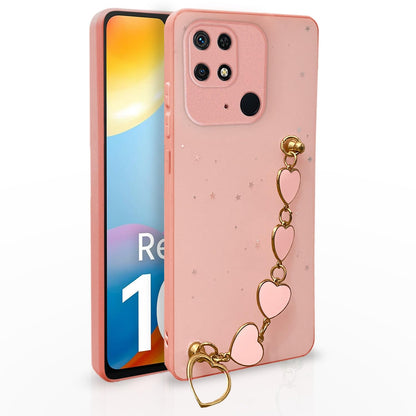 Pikkme Redmi 10/10 Power Chain pink mobile back cover