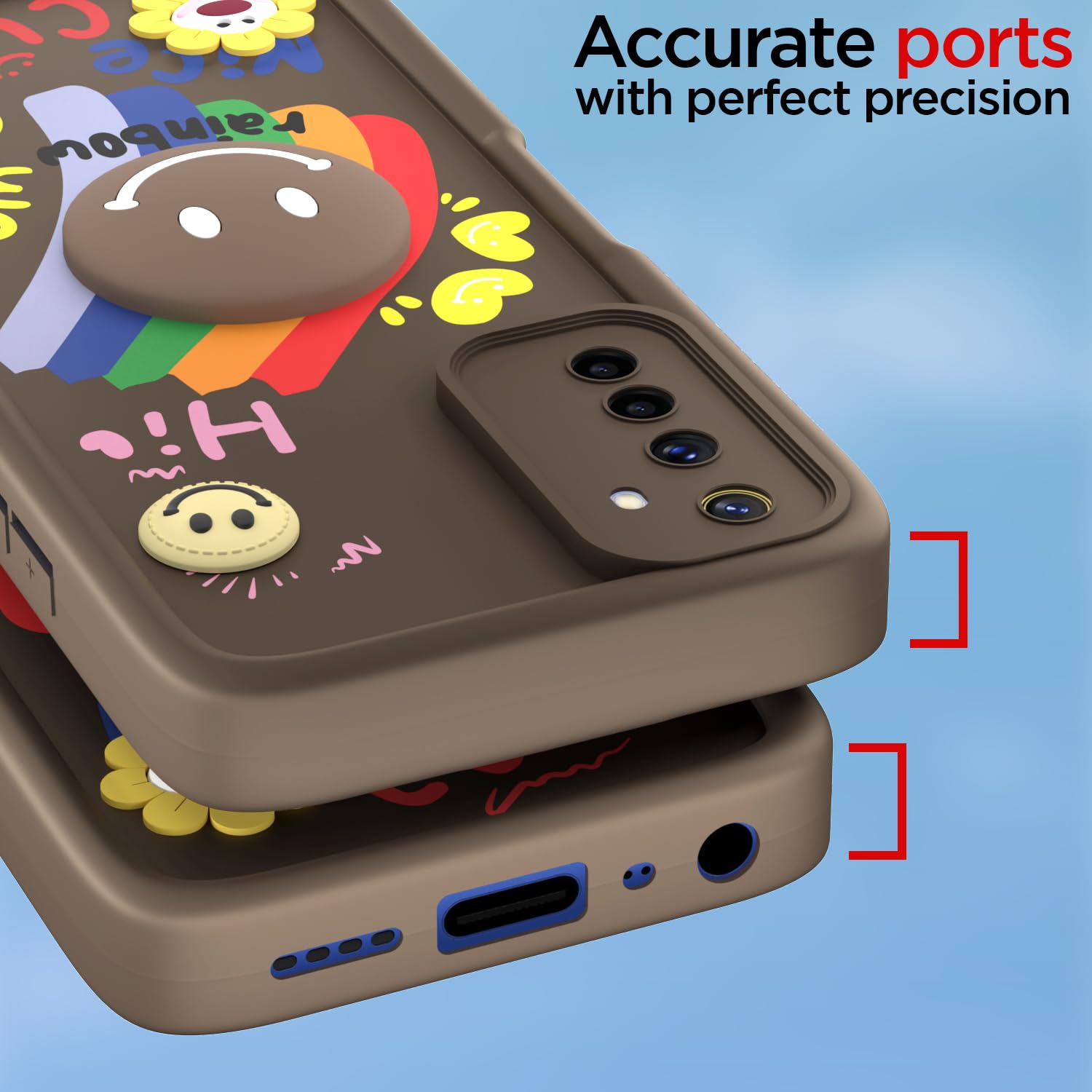 Brown Soft Silicone mobile back cover for Realme 6/6i – Pikkme – photo 4