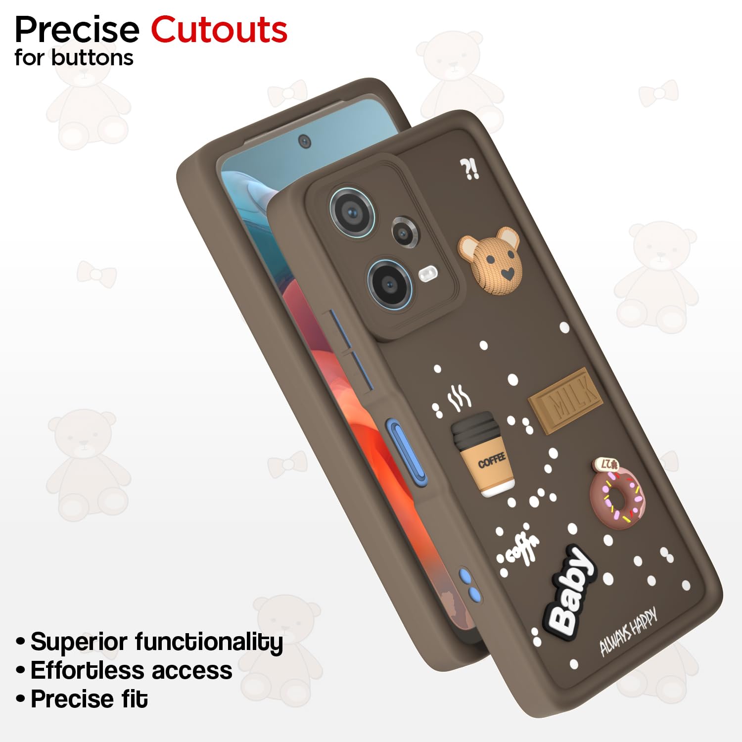 Pikkme Redmi Note 12 Pro 5G brown mobile back cover – photo 6