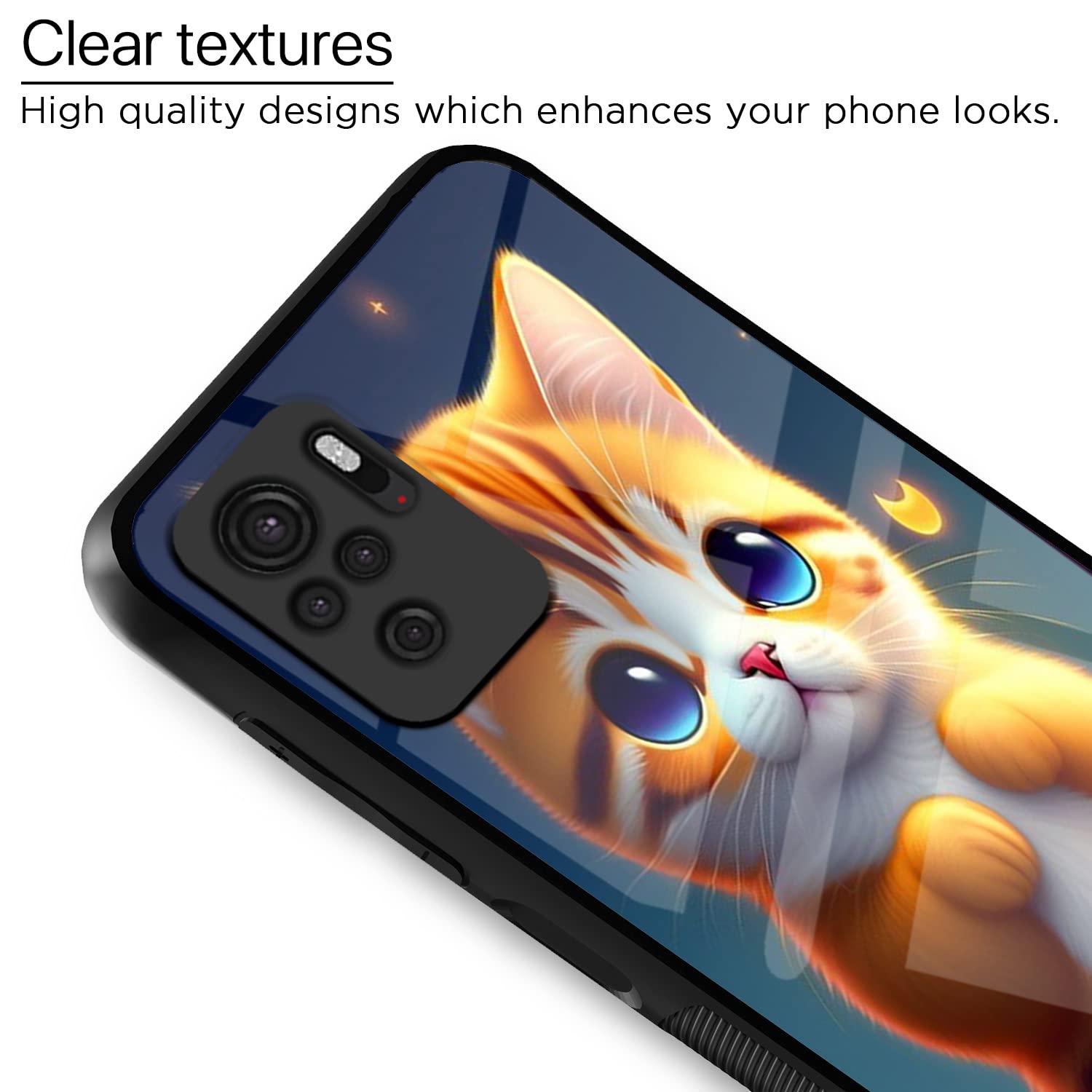Redmi Note 10/Note 10s Cat mobile back cover by Pikkme – photo 4